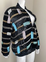 BEAUTIFUL FULLY BEADED 100% silk womens warm jacket - €261,61 EUR