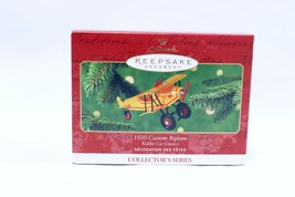 VINTAGE 2001 Hallmark Keepsake Christmas Ornament 1930 Custom Biplane - £20.56 GBP