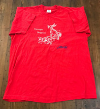 Vtg Georgia support t-shirt Red Men’s XL Made In USA Bulldogs Donkey Atl... - £7.18 GBP