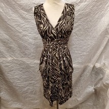 Iz Byer Dress Womens Knee Length Brown Zera Print Dress, Size L - £31.15 GBP