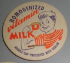 UNUSED VINTAGE DAIRY HOMOGENIZED VITAMIN D MILK BOTTLE CAPS  ~LITTLE BOY... - $4.94