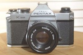 Asahi Pentax K1000 35mm SLR Camera. With Gorgeous Rikenon 50mm f2 Lens. - $290.00