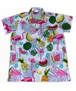 King Kameha Hawaiian Shirt Fruit/Flamingo Theme M - $19.20