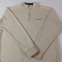 Columbia AM6771 Men’s Tan/Beige 1/4 Zip Fleece Pullover Outdoor Sweatshirt Sz L image 10