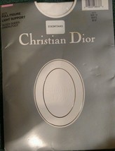 New Christian Dior 1X Silken Pantyhose Sandalfoot Full Figure White 4473... - $14.95