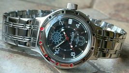 Russian Mechanical Automatic Wrist Watch Vostok Amphibian Diver 420526 - £94.90 GBP