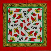 Hot Chili Peppers USA Multicolor Cotton Blend Square Scarf Biker Bandana - £15.94 GBP