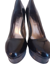 Ladies Black  Patent Synthetic High Heel Formal Shoes Sz 6.5 - £1.98 GBP
