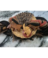 Safari Animal Collar Necklace Tribal Rope Beads Giraffe Elephant 26&quot; - $468.36 MXN