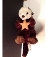 Destination Nation Aurora Plush Sea Otter Holding Yellow Star 14&quot; tall  - $11.88