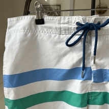 Southern Tide White Stripe Swim Trunks L - $32.40