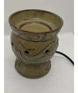 Used Scentsy Zeus Brown Swirl Ceramic Wax Melt Warmer Room Scent Fragrance - £7.70 GBP