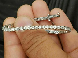 Vintage 7 Ct D/VVS1 Diamond Women&#39;s Tennis Bracelet Solid Platinum Plated 925 - $152.00