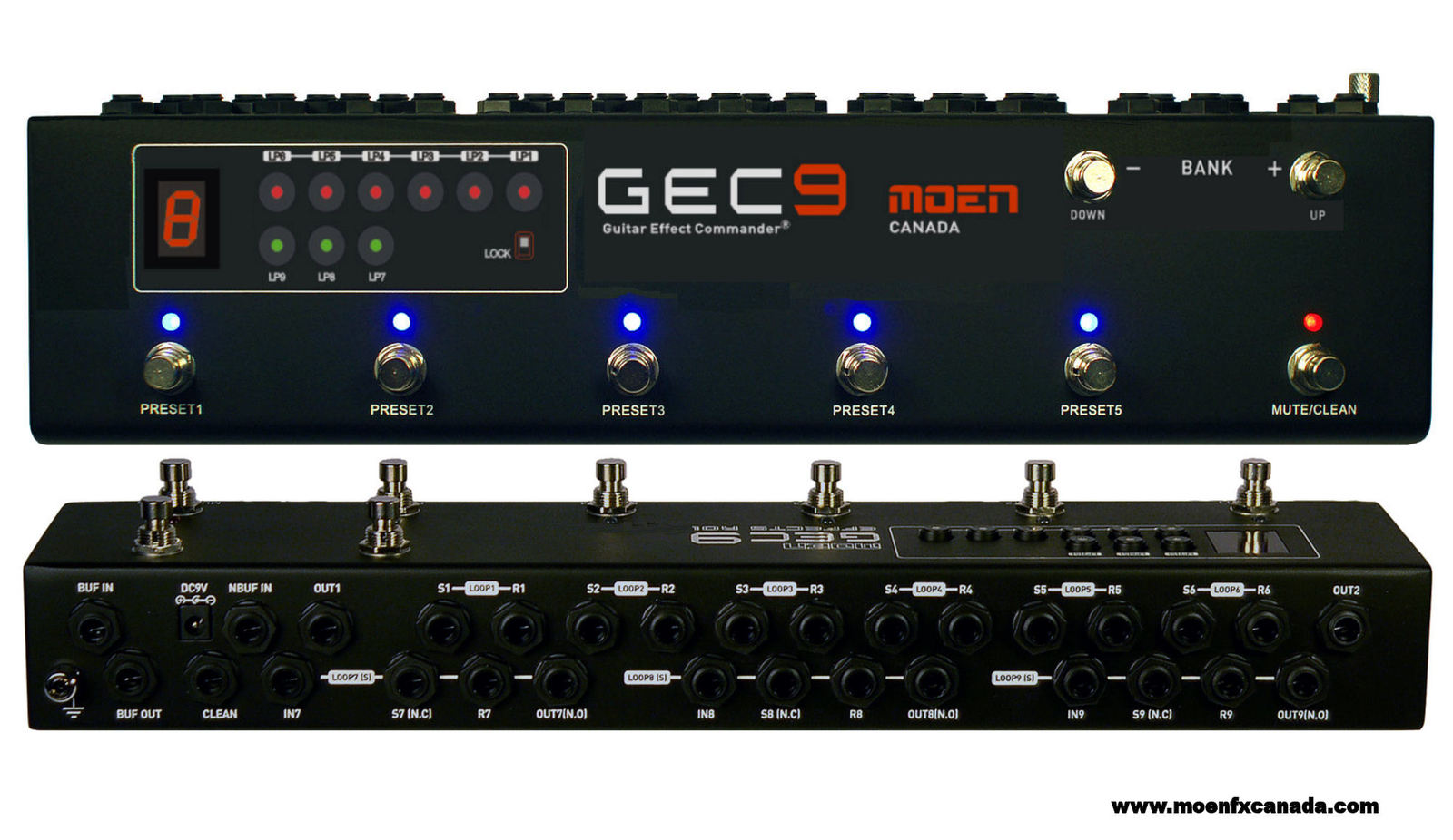 Primary image for MOEN CANADA GEC 9 v2 Pedal Switcher Guitar Effect Routing System Looper FREE SHI