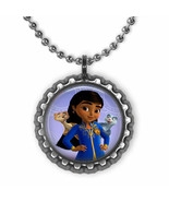 Disney Junior MIRA Royal Detective 3D Bottle Cap Necklace #2 | Gift for ... - £3.89 GBP