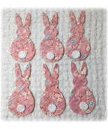 Vintage Cutter Quilt FeedSack Bunny Rabbit Peeps Appliques Die Cuts Trip... - £11.19 GBP