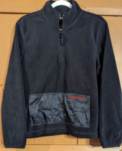 Nautica Jeans Co. Mens Large Fleece 1/4 Zip Pullover Black Sweatshirt Jacket - £11.52 GBP