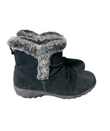 Khombu Womens Lisa Boots Size 8 Black Suede Faux Fur - £10.60 GBP
