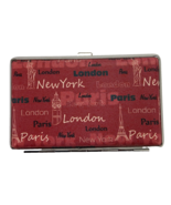 London Paris NY  Pocket Business ID Credit Card Wallet Holder Aluminum r... - £7.88 GBP