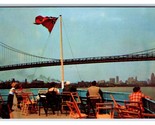 Ambassador Bridge to Windsor Canada Detroit Michigan MI UNP Chrome Postc... - $2.92