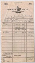 Vintage 1950 Toronto Packing Co Toronto Purchase Order A 5 3/4&quot; x 10 1/2&quot; - £2.21 GBP