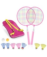 Badminton Rackets For Children,12 In 1 Shuttlecocks Racquet Sports Set W... - £20.35 GBP