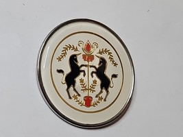 Circular Horse Design/Coat of Arms Pin/Brooch, 1.75&#39;&#39; Diameter Vintage  - €10,26 EUR