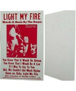 Light My Fire: Words &amp; Music by The Doors Heavy Stock Nostalgia 22x14 in... - £11.67 GBP