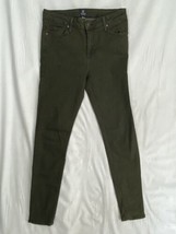 JB Just Black Sz 29 Women&#39;s Green Distressed Denim Skinny Jeans Stretch ... - £8.99 GBP