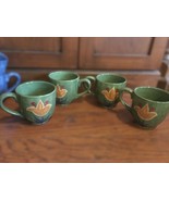 Gibson Designs Elite Mugs Green Body, Red Flowers, Blue Branch set of 4 - $20.99