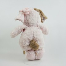 Bearington Bear Musical Pink Brown Spot Plush Puppy Dog Crib Toy Brahms Lullaby - £14.99 GBP