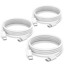 3Pack USB C to USB C Charging Cable 6ft 60W, Long Type C Charging Cable - £9.22 GBP