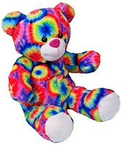 Teddy Mountain NY Rainbow Tie Dye Heartbeat Voice Recorder 20 sec. Recordable St - £23.16 GBP