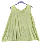 Coldwater Creek Womens Tank Green Size XL 100% Cotton Sleeveless Pullover - £6.39 GBP