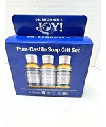Dr. Bronner’s Pure-Castile Gift Set Three 2 oz Liquid Travel Size Soaps NEW - $278.86 MXN