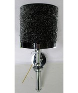 New Murano Glass Black Ice Chrome Wall Sconce Italy J &amp; J Designs LUX006... - €210,74 EUR