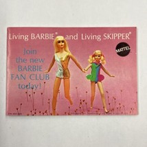 Barbie Living Barbie And Living Skipper Fan Club Booklet 1970 - £5.73 GBP