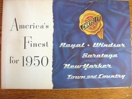 1950 Chrysler Color Brochure, New Yorker Windsor Royal Original Xlnt! - £14.08 GBP