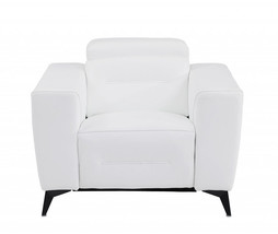 41" White Italian Leather Power Recliner Chair - $40,519.95 MXN