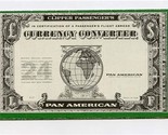 Pan American Clipper Passengers Currency Converter Pocket Size Brochure ... - £10.89 GBP