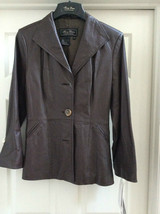 NEW: Terry Lewis Leather Classic Luxuries Jacket - Medium Basic Jacket/Brown - £102.25 GBP