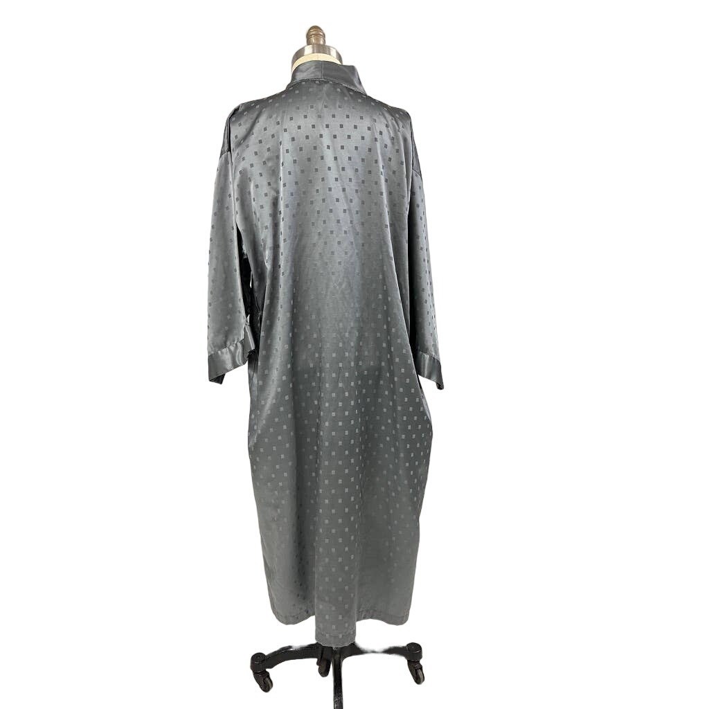 Vintage Christian Dior Monsieur Silver Robe Mens OS Lounge Coat 80s 90s Item image 4