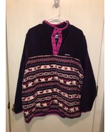 NEW Lands End Women&#39;s Plus SZ 1X Heritage Fleece Snap Neck Pullover Sout... - €16,44 EUR