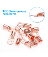 10pcs Gauge 2/0-3/8 Battery Cable Ends Lugs Copper Ring Terminals Wire C... - £18.87 GBP