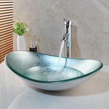 Combo Set From Yanksmark Featuring A Tempered Glass Wash Bowl Vessel Sink And A - £122.65 GBP