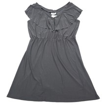 Nikki Poulos Dress Womens 3X Gray Jersey Sleeveless Top Ruffle Tank Dress - £23.72 GBP