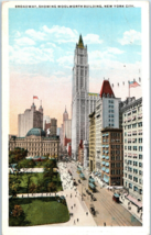 Woolworth Building, Broadway St. New York City, New York Postcard. Posted 1917 - £5.14 GBP