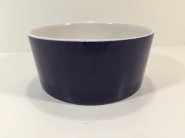 IKEA Blue &amp; White Ceramic Pottery Dog Dish Bowl Made In Portugal - £15.65 GBP