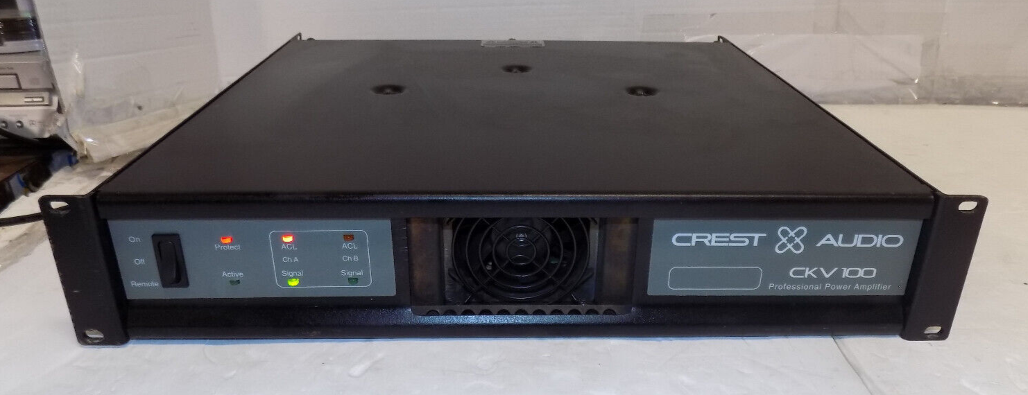Primary image for CREST AUDIO CKS100 STEREO POWER AMPLIFIER POWER TESTED ONLY