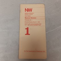 Norfolk and Western Railway Employee Timetable No 1 1981 Muncie Division - $8.95